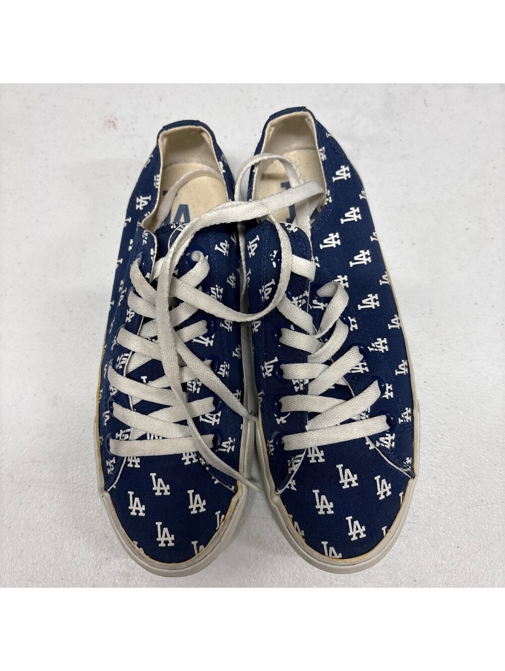 Los Angeles Dodgers Row One Canvas Shoes Womens 6.5 Mens 5 Blue MLB Sneakers